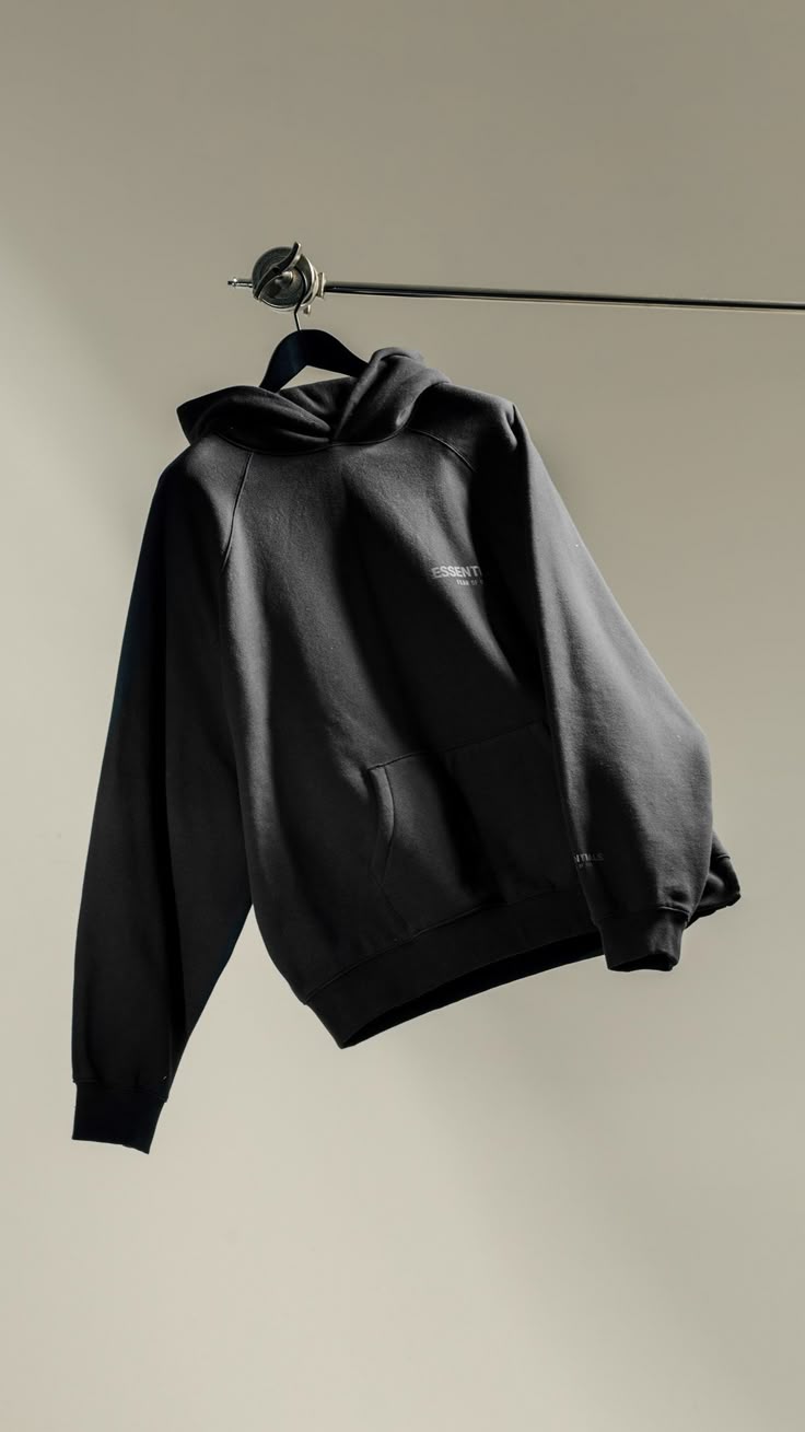 Black essentials hoodie
